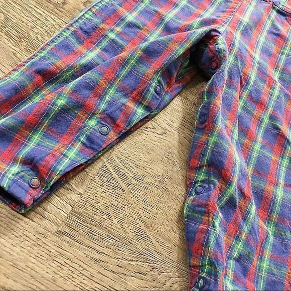 𝅺Vintage Osh Kosh B'Gosh Multicolor Gingham Bib Overalls Size 2T Boys Girls USA - Picture 5 of 9